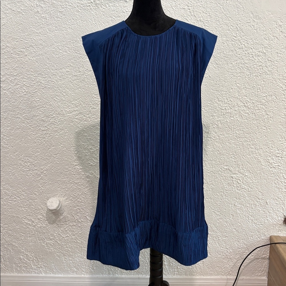 Anthropologie Blue Mini Dress Size Large - Picture 2 of 10